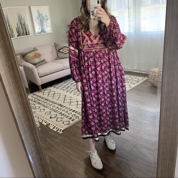 Pretty As A Picture Floral Midi Dress 3X Plus Size - Picture 2 of 8